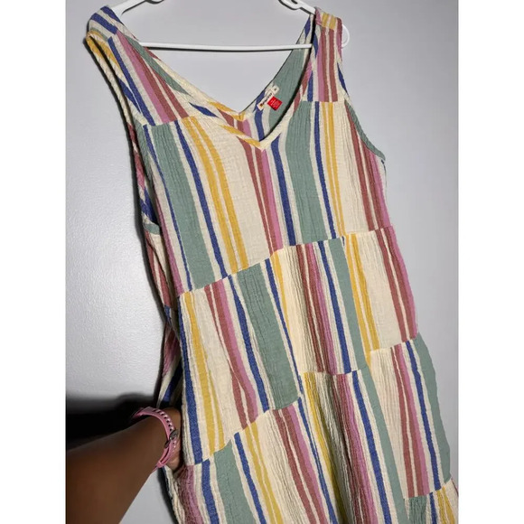 Marine Lawyer Corrine Maxi Dress Multi Striped size XL with pockets - Picture 6 of 13